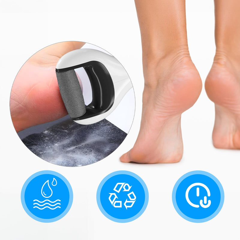 ChargeWorx Groom Essentials Cordless Callus Remover for Feet – Electric Pedicure Tool with Spinning Pumice Stone Head, Portable Foot Scrubber & Heel Scraper, Includes 2 Replacement Pumice Heads - BeesActive Australia