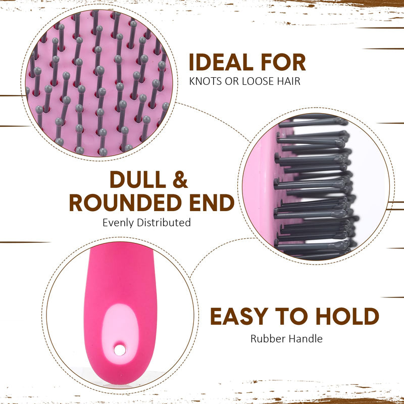 Zhehao 4 Pack Mane and Tail Brush Mane and Tail Horse Brush with Grip, Random Color - BeesActive Australia