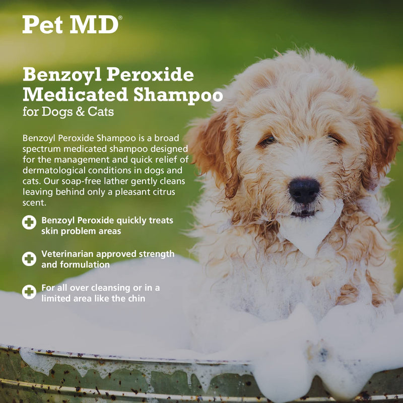 Pet MD Benzoyl Peroxide Shampoo & Pet MD Salmon Omega Bites - PawsPlanet Australia