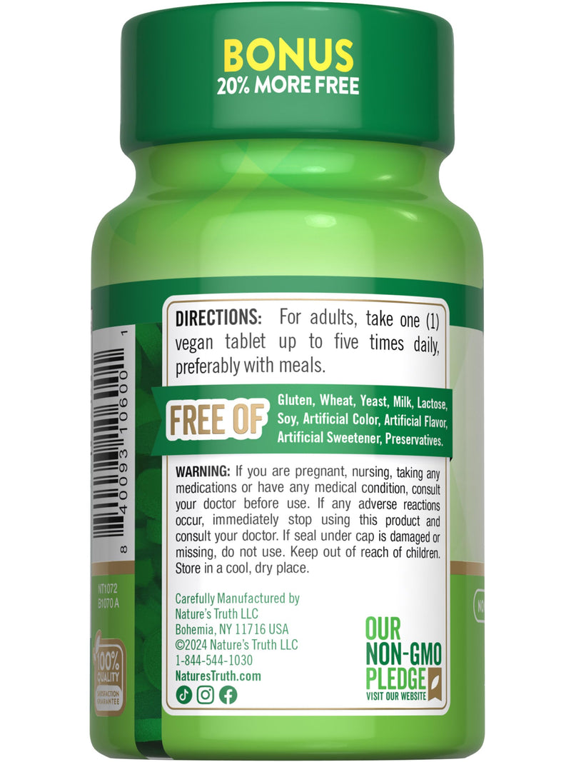 Nature's Truth B12 Vitamin | 500 mcg | 120 Tablets | Vegan, Non-GMO & Gluten Free Supplement 120 Count (Pack of 1)