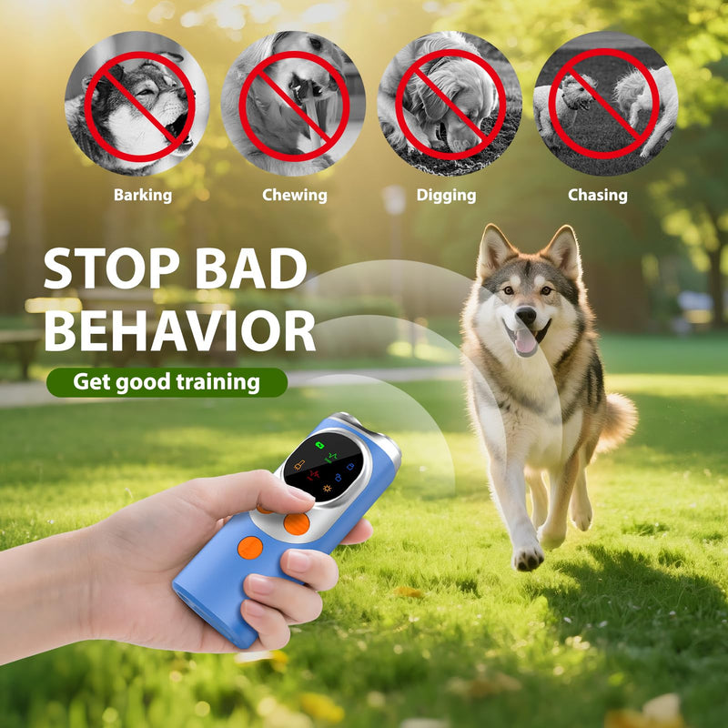 dessports Dog Bark Deterrent Device - 3X Ultrasonic Anti Barking Device for Dogs Training - 50FT Range Effective Bark Shield - Rechargeable Barking Silencer for Own or Neighbour's Dog