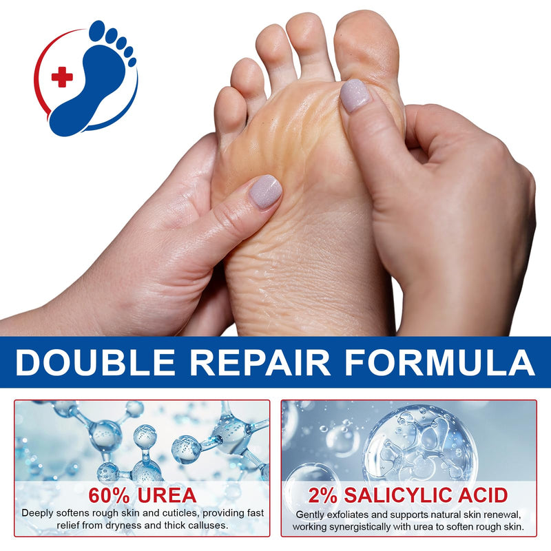 60% Urea with 2% Salicylic Acid Foot Care Stick, Maximum Strength Urea Foot Cream Callus Remover for Dry Cracked Heels, Hands, Knees, Exfoliating Moisturizer, Dead Skin Remover Foot Balm 1.41oz 1.41 Fl Oz (Pack of 1) - BeesActive Australia