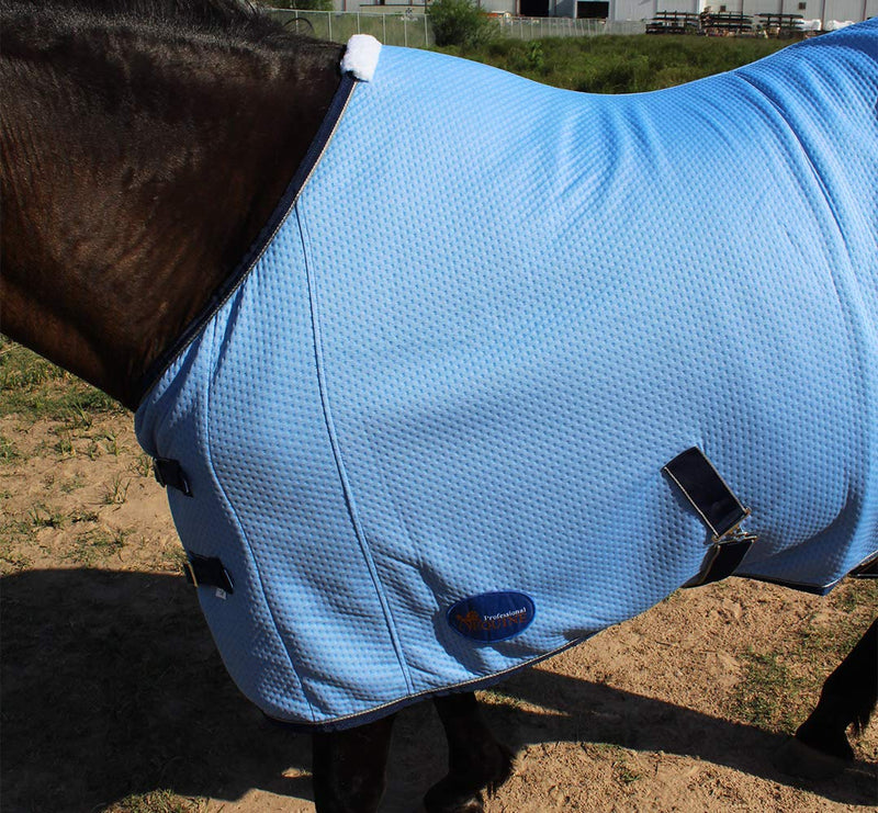 Horse Stretchable Cotton Sheet Blanket Rug Summer Spring Winter Blue 5340 74" - BeesActive Australia