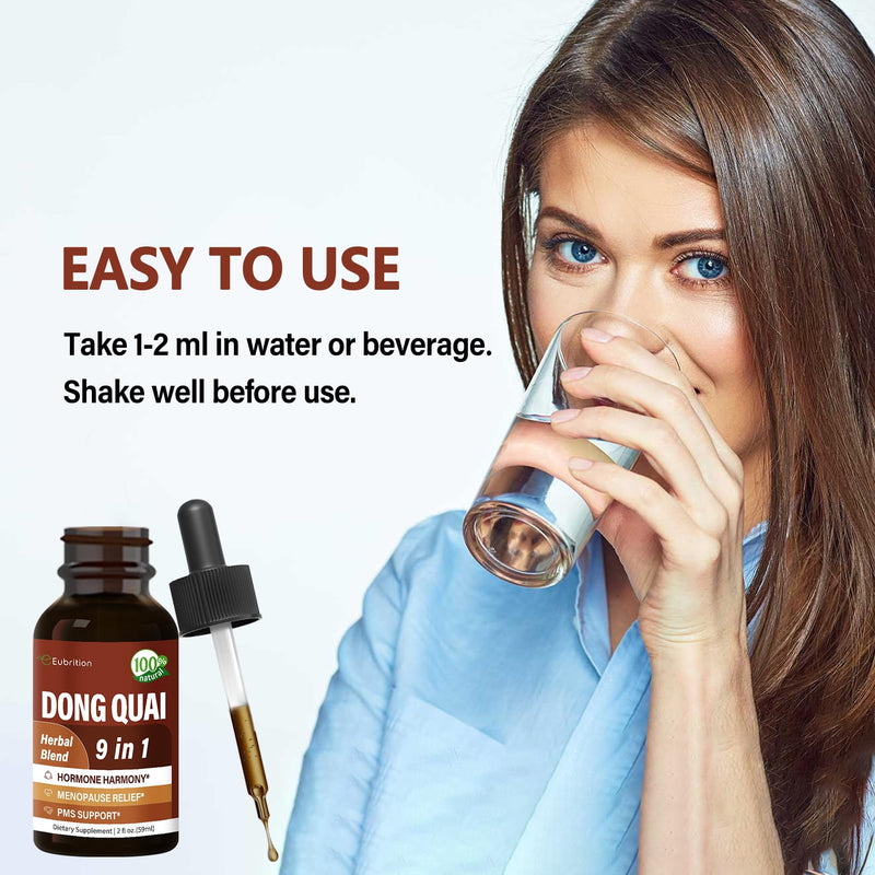 Dong Quai Liquid Supplement for Women, Angelica Sinensis Root Extract Tincture Support Menopause & PMS Relief, Hot Flashes, Herbal Blend Drops with Red Clover Fenugreek. 2oz Original 2 Fl Oz (Pack of 1) - BeesActive Australia