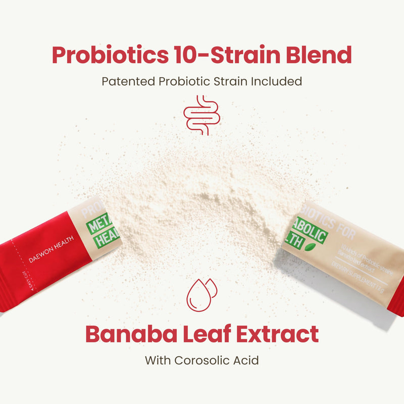 Probiotics Powder, 20 Billion CFU + Prebiotics, 30 Sticks | 10 strains with banaba leaf for gut, immune & metabolic support - sugar free, keto friendly, melts in mouth, no water needed