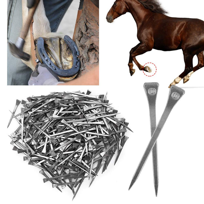 250PCS E6 High, Nail Steel Hoof Peg Securing horse shoe nails Quality Horseshoe Firmly Horse Tool Accessory - BeesActive Australia