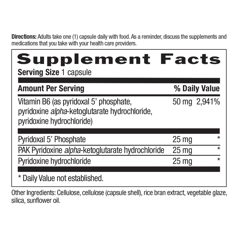 Country Life Coenzyme Active B-6, 50mg Vitamin B6-30 Vegetarian Capsules - Supports Energy, Nervous & Immune Systems - 25mg P-5-P Vitamin B6 - Certified Gluten Free, Vegan - No Artificial Additives