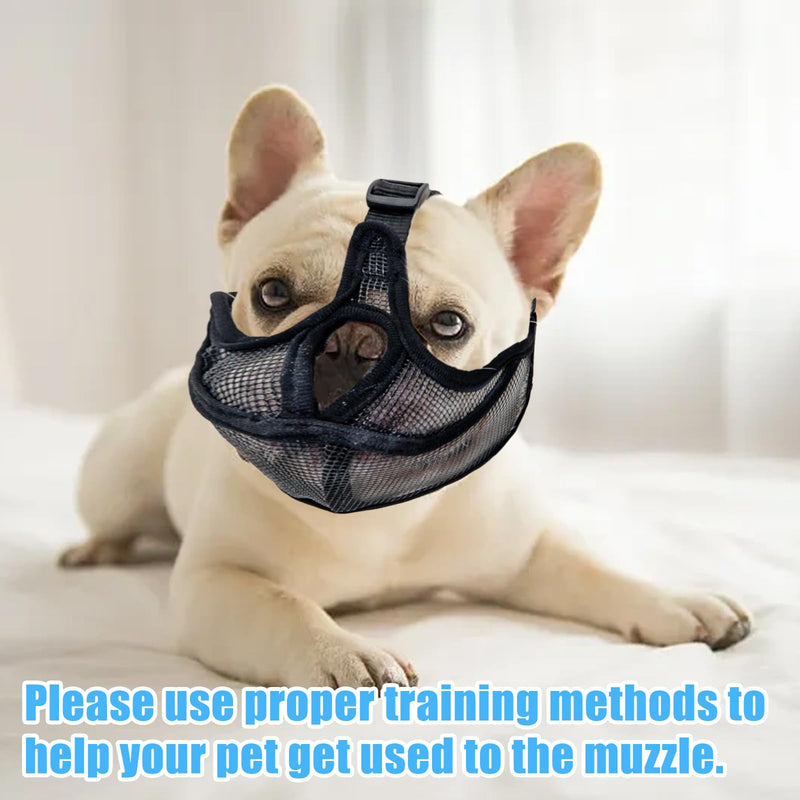 French Bulldog Muzzle Muzzle for Dogs with Flattened Mask for Dogs with Short Snout Dog Muzzle with Short Snout Muzzle Small Dogs Anti Biting Chewing Barking - BeesActive Australia