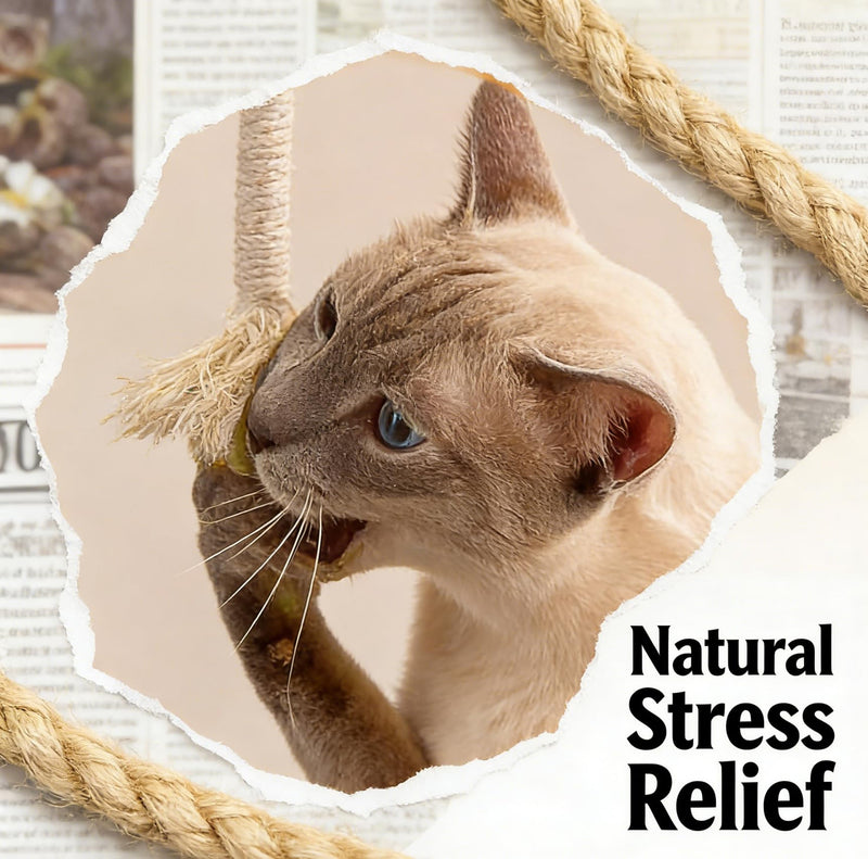 6 Pack Cat Chew Rope Toys with Silvervine Ball for Cats - Interactive Teething Toys for Kittens, Promotes Teeth Cleaning & Deters Wire Chewing
