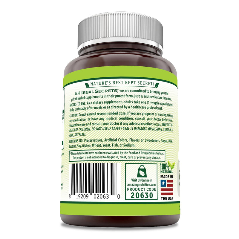 Herbal Secrets Triphala Supplement | Made with Natural Triphala | 750 Mg | 120 Veggie Capsules | Non-GMO | Gluten Free | Made in USA - BeesActive Australia