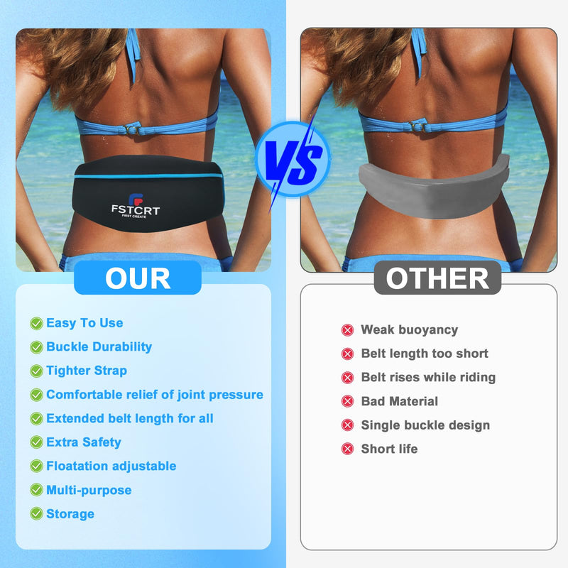 Swim Belt, Flotation Belt, Water Aerobics Belt, Swimming Belts for Adults, Pool Exercise Equipment for Adults and Children, Water Aerobic Equipment, Aqua Jogging Black Large - BeesActive Australia
