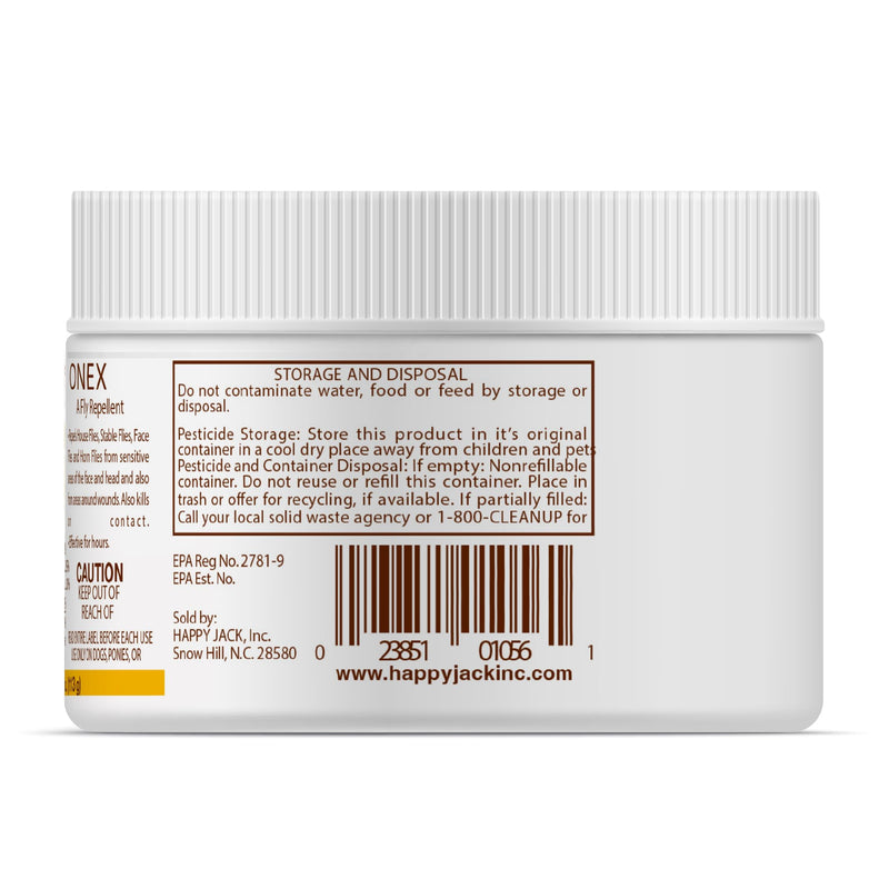 Happy Jack Onex Fly Repellent Ointment, Repels Adult Flies on Horses, Dogs, Ponies, Eliminates Hatching Larvae, 4 oz Jar - BeesActive Australia