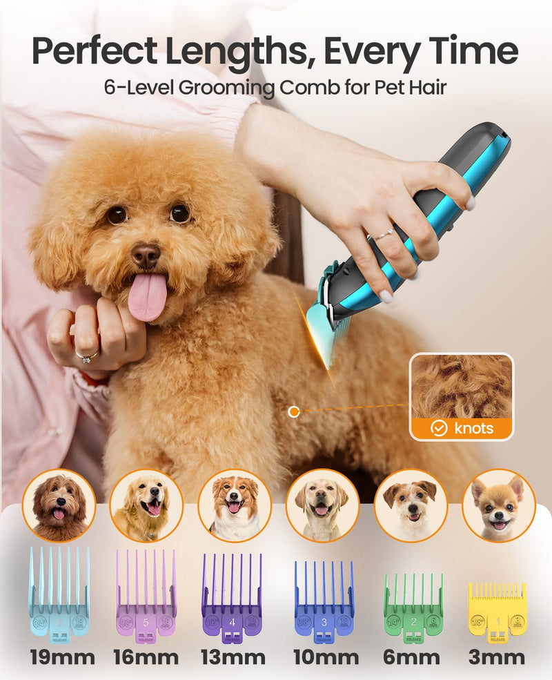 oneisall Professional Dog Clipper & Paw Trimmer 2 in 1 Set, Quiet Clipper Dog Cat for Body, Paws, Eyes, Ears, Face, Powerful Pet Hair Clipper for Many Pets - BeesActive Australia