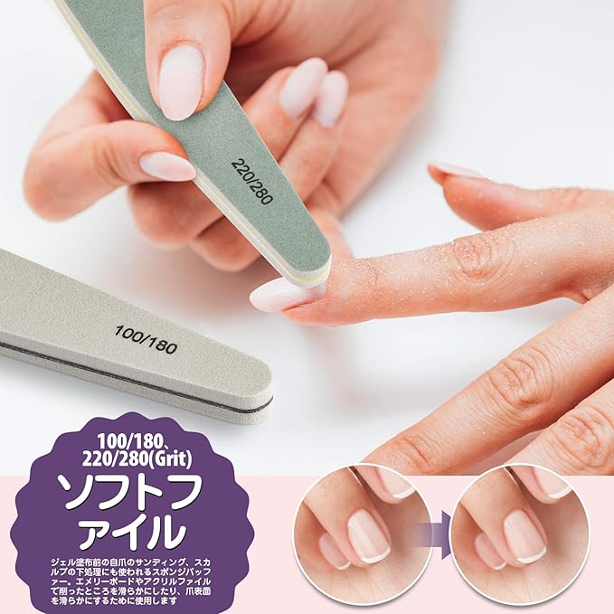 Teenitor Nail File Nail File Nail Polish Gel Nail Emery Board Nail Dust Brush Pro Nail Buffer Set of 6 150 180 240 100/180 200/280 1000/4000 Grit - BeesActive Australia