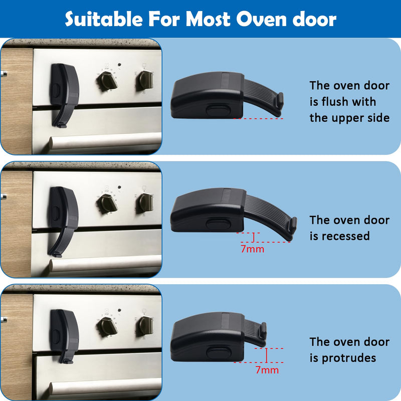Windspeed 1.8x3.1 Inch Childproof Oven Door Lock 2 Pack Updated Oven Front Lock Child Safety Oven Lock Baby Proofing