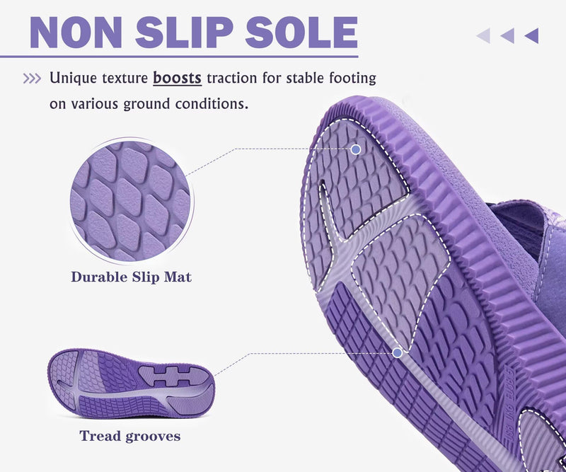 KuaiLu Flip Flops for Women Orthopedic Arch Support Summer Beach Vacation 10 Purple