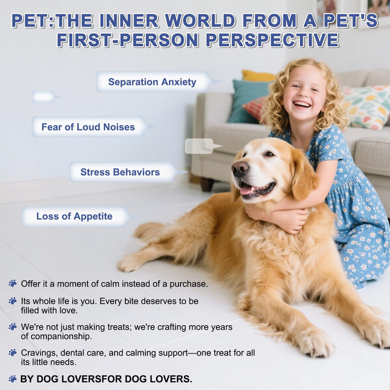 PETNANNY Calming for Dogs with GABA – Natural Hard Bites Supplement for Travel, Fireworks, Thunderstorm Stress & Nervousness (140)