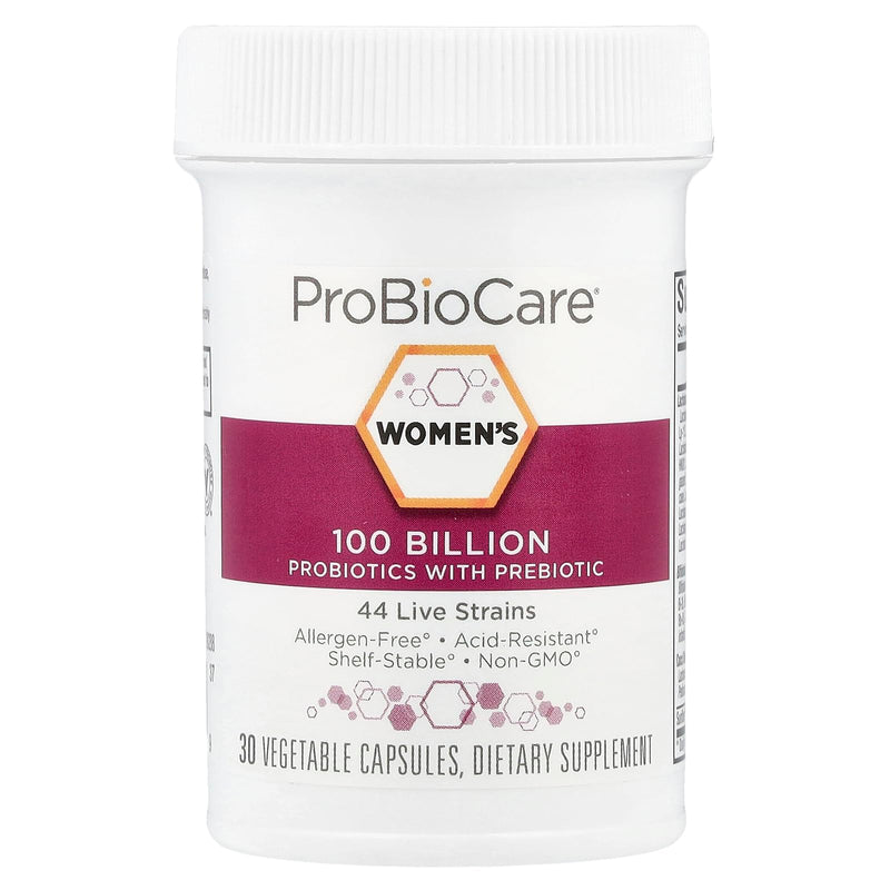 ProBioCare Probiotics for Women, 100 Billion Cfu, Multi-Strain, 30 Capsules | Supports Digestive, Immune & Gut Health Promotes Healthy Microbiome Balance & Nutrient Absorption 30 Count (Pack of 1)