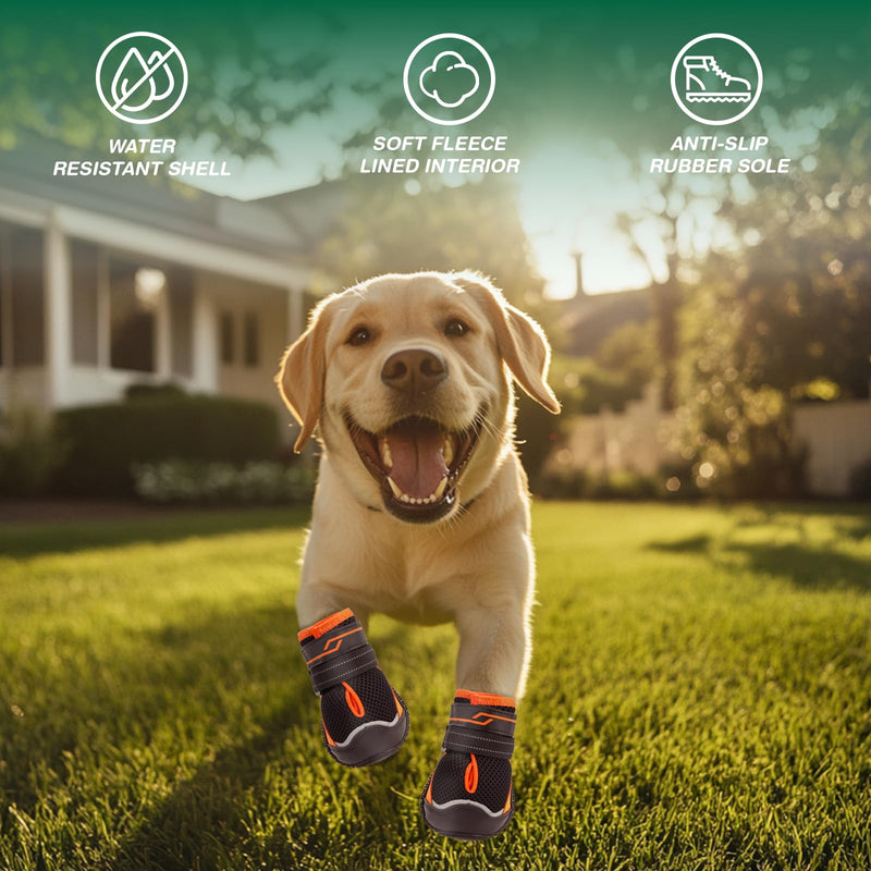 Dog Shoes for Small Dogs, Anti-Slip Dog Boots for Winter Snow, Hot Pavement, Dog Booties & Paw Protectors for Hardwood Floors Size 2 Black #2(width 1.57 inch)for 10-23 lbs - BeesActive Australia