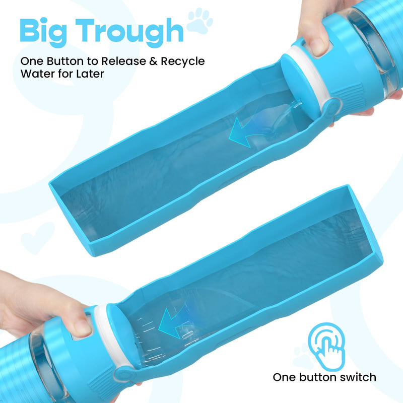 Lesotc Dog Water Bottle, 35OZ Portable Dog Water Bottle Dispenser Dog Travel Water Bottle, Leak Proof Foldable Pet Water Bottle Travel Water Bowl Dog Accessories for Dogs Outdoor Walking and Hiking - BeesActive Australia