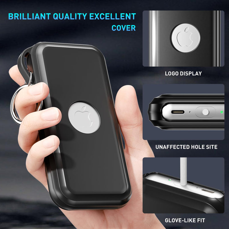QWOS Silicone Case Compatible with Apple Vision Pro Battery, Shockproof Military-Grade Protection, Protective Cover for Vision Pro Battery Accessories - Black - BeesActive Australia