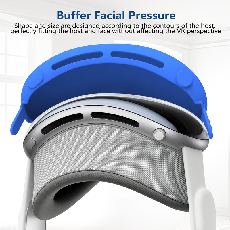 MLemonVR Full Protection Silicone Case for Apple Vision Pro - Soft and Durable Silicone Cover set for Vision Pro Accessories - Face Cover, Shell Cover, Lens Cover and Glasses Cloth Included (Blue) Blue - BeesActive Australia