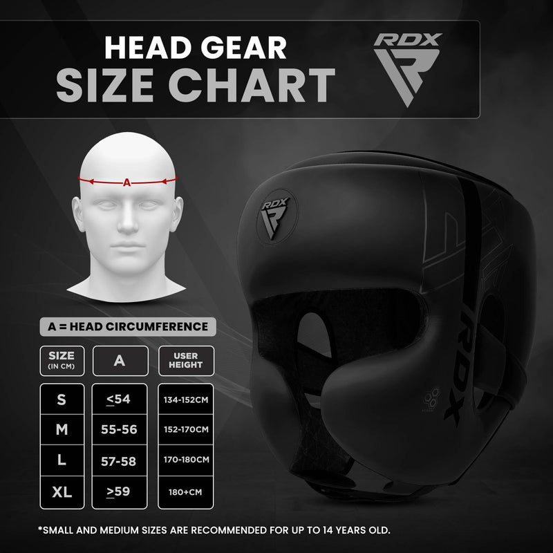 RDX Boxing Headgear, MMA Training, Adjustable Padded Kara,Muay Thai Headgear, Kickboxing, Sparring, Martial Arts, Karate, Taekwondo Helmet BLACK Large - BeesActive Australia