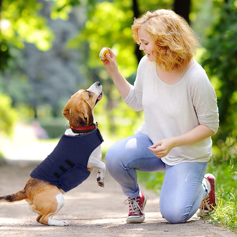 Ruiqas Dog Anxiety Jacket Calming Coat Anxiety Relief Vest Dog Foil for Anxiety Relief Navy Blue S - BeesActive Australia