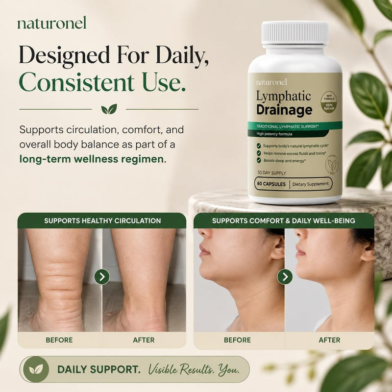 Lymphatic Drainage Supplement – Natural Lymphatic Cleanse with D-Mannose, Cranberry, Hibiscus & Dandelion Extract | Non-GMO, Made in USA, GMP Certified - Lymphatic Drainage Capsules (1) 1