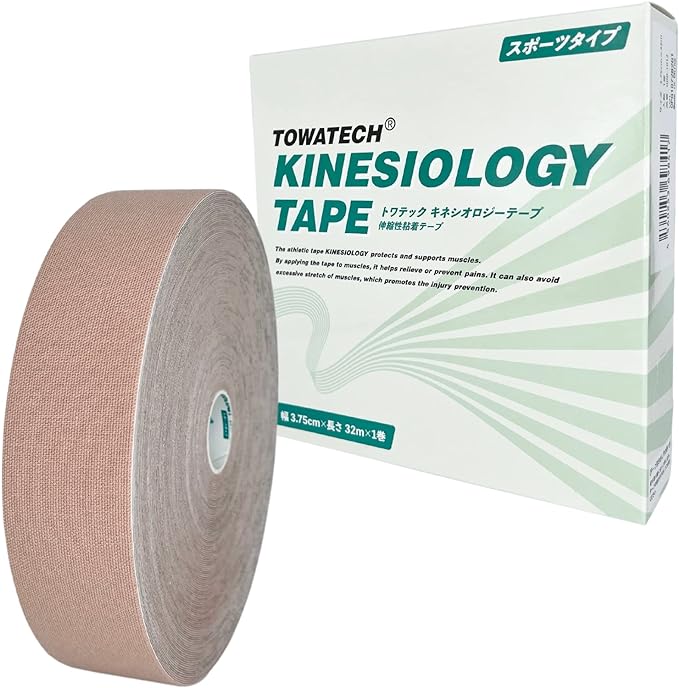 Kinesiology Tape Sports Type 1.5 x 12.6 ft (37.5 mm x 32 M) (1 Roll) Elastic Taping Tape Shoulder/Knee/Ankle/Wrist/Calf/Sole Finger Kinesio Tape, Commercial Use, 1.5 inches (3.75 cm) - BeesActive Australia