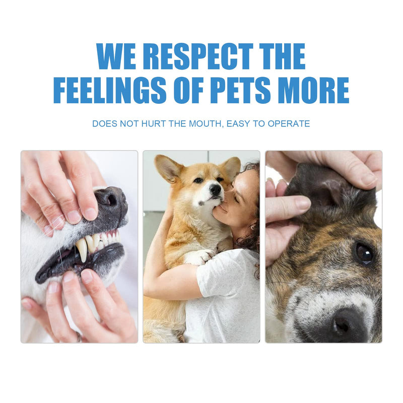 Pet Dental Finger Wipes, Oral Cleansing Teeth Care Finger Cots Wipes Pads for Dogs and Cats, Optimize Oral Health, Reduces Plaque, Freshen Breath - 50 Wipes - PawsPlanet Australia