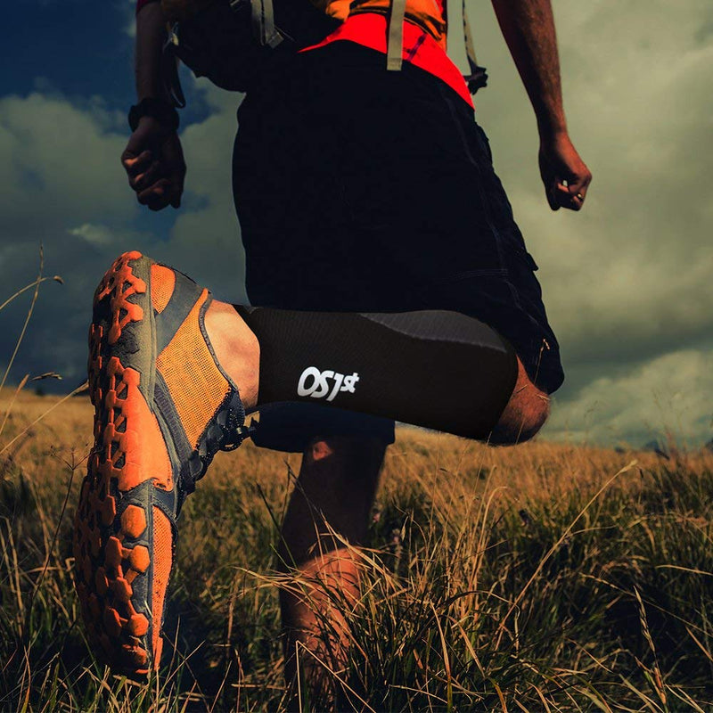 OS1st Calf Compression Sleeves for Men & Women relieves shin splints, leg fatigue and reduces recovery time X-Large Black - BeesActive Australia