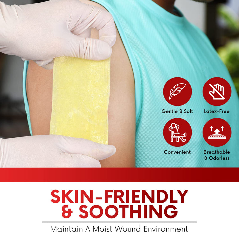 HEALQU Medical Xeroform Petrolatum Dressing - Non-Adherent Gauze Pad for Low Exudating Wounds - Soft Mesh Gauze Patch Sterile for Wound Care Lacerations, Burns & Skin Grafts (5"x9" (50 Pack)) 5"x9" (50 Pack)
