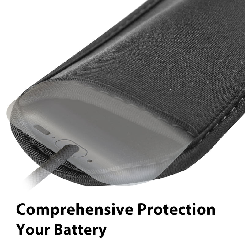 Vision pro Elastic Fabric battery pack case – Convenient Battery Holder with Carrying Case and Accessories, Effective Protection Vision Pro Battery in Work, Gaming, Travel. (Black 1) - BeesActive Australia