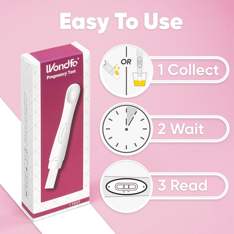 Wondfo Pregnancy Test - Detect HCG with 99% Accuracy - Easy to Use at Home HCG UrineTest with Fast and Reliable Results - [1 Count] 1