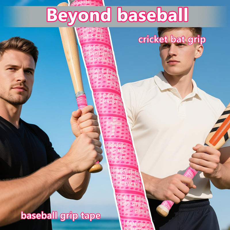 Eyourlife 2/4 Pack Baseball Bat Grip Bat Wraps for Baseball Lifestyle Softball Gifts Pro Feel Non-Slip Elite Batting Grip for Bats Players Pink PHILIPPIANS 4:13 - BeesActive Australia
