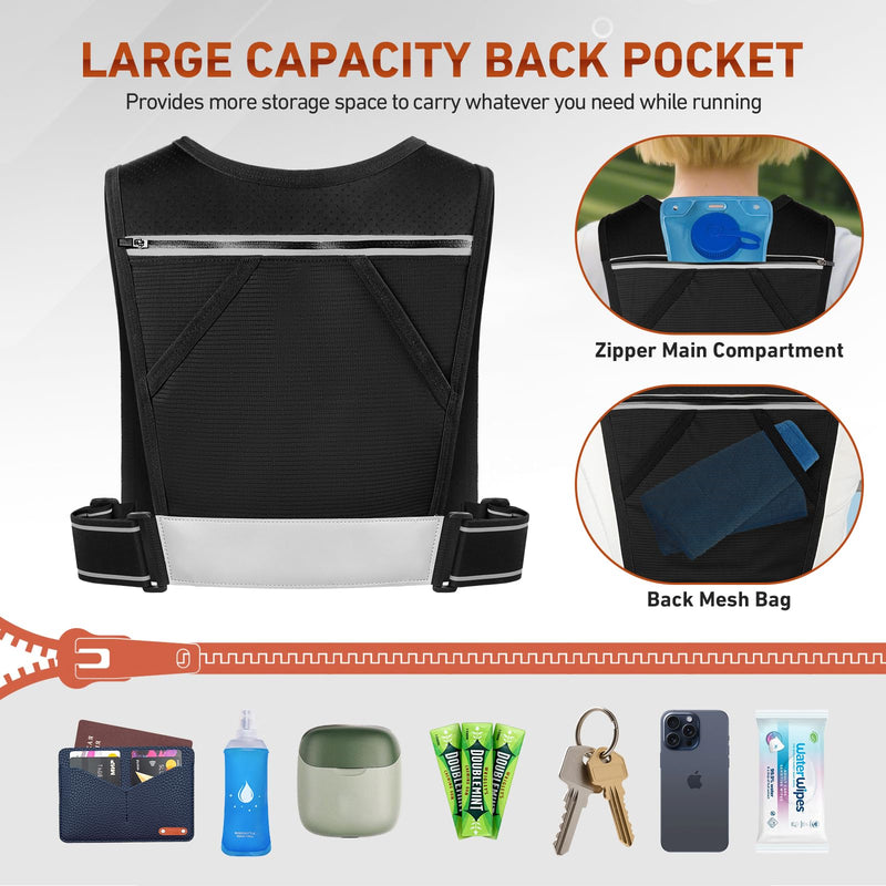 HUANLANG Running Vest for Women Men,Lightweight Hydration Runners Vest Breathable Reflective Hydration Pack for Marathon Hiking Running Trail - BeesActive Australia