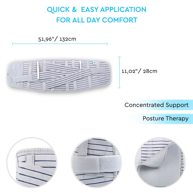 Soles Lumbar Back Brace Lumbosacral Back Support - Adjustable, Breathable Corset - Unisex- Reduces Back Pain, Supports Core Strength - Comfortable DesiLumbar Back Brace Medium / Large / X Large / XX Large