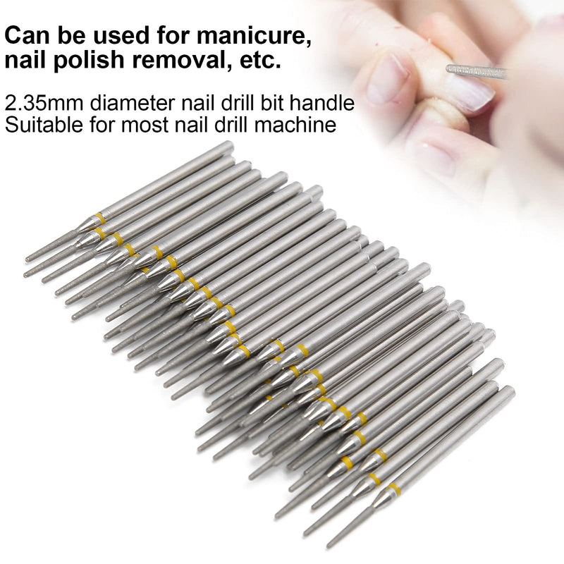 Nail Drill Bits Set, 50pcs Electric Nail Polishing Grinding Head Cuticle Acrylic Gel Nail File Bits Nail Art Tools Replacement Accessory for Manicure Pedicure Home Salon Use Cuticle Drill Bits - BeesActive Australia