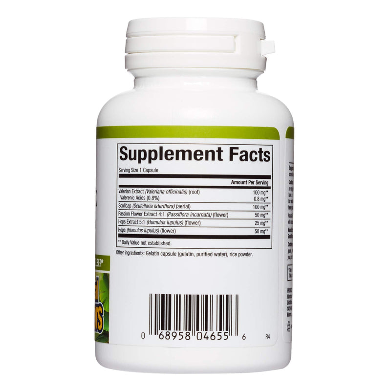 Natural Factors Herbal Factors Sleep Relax Formula, Natural Sleep Aid with Valerian Root, Passion Flower and Skullcap, Non-GMO, 90 capsules (90 servings) - BeesActive Australia