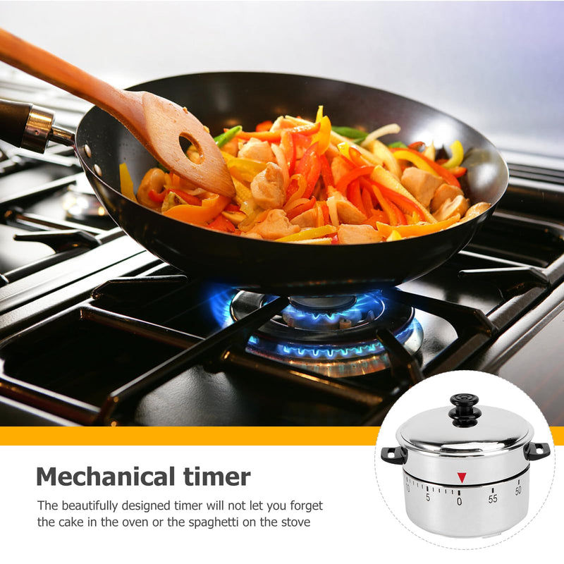 HANABASS Mechanical Kitchen Timer 60 Minutes Rotating Countdown Timer for Cooking Baking and Home Use Easy to Read Numbers Loud Alarm Battery-Free Design Compact 3.14X2.59X2.40 Inch - BeesActive Australia
