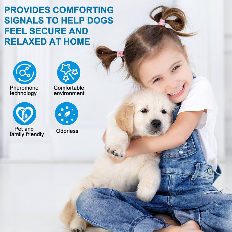 SLE Dog Calming Pheromone Diffuser, Pet Calming Diffuser for Dog Anxiety Relief 3 Refills,Relieve Separation Anxiety, Stress Barking and Chewing Calm Relaxing