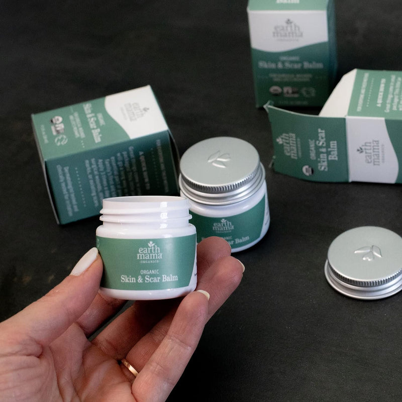 Earth Mama Organic Skin & Scar Balm |C-Section Recovery Skin Care, Pregnancy Stretch Mark Scar Cream with Organic Jojoba Oil, Tamanu Oil & Gotu Kola 1 Fl Oz (Pack of 1) - BeesActive Australia