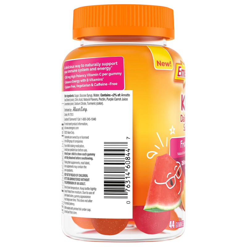 Emergen-C Kidz Daily Immune Support Dietary Supplements,Flavored Gummies with Vitamin C and B Vitamins,Fruit Fiesta Flavored Gummies -,44 Count (Pack of 2) Fruit Fiesta 44 Count (Pack of 2)