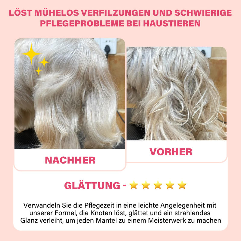 Dog Detangling Spray, Leave-in Detangler & Detangling Spray for Dogs, Baby Powder Scent, Professional Grooming Formula Contains Coconut Oil and Jojoba Oil for Easy Tangle-Free Grooming (100ml) - BeesActive Australia