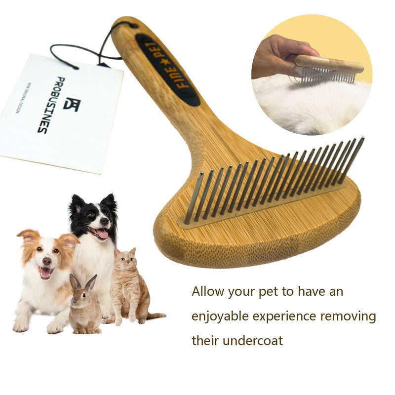 PROBUSINES-Pet brushes,Dog Dematting Comb Rake - Knot out for Dogs, Cats, Rabbits, Any Long Haired Breed Pets - Undercoat Rake - BeesActive Australia