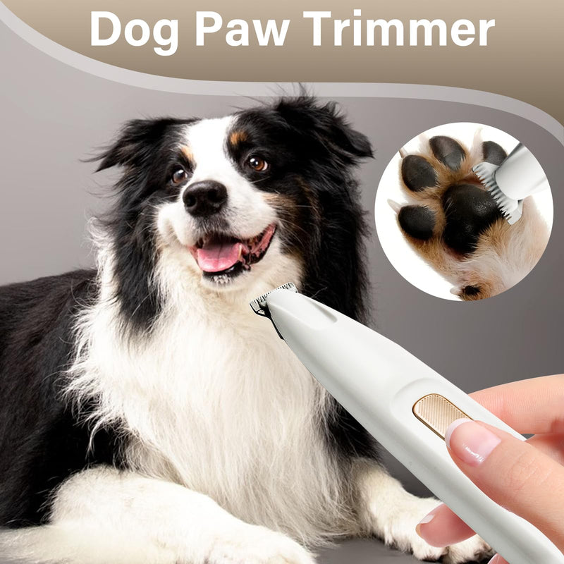 Saffory Dog Paw Trimmer with LED Light, Rechargeable Pet Electric Hair Clipper for Dogs Cats Hair Trimming - BeesActive Australia