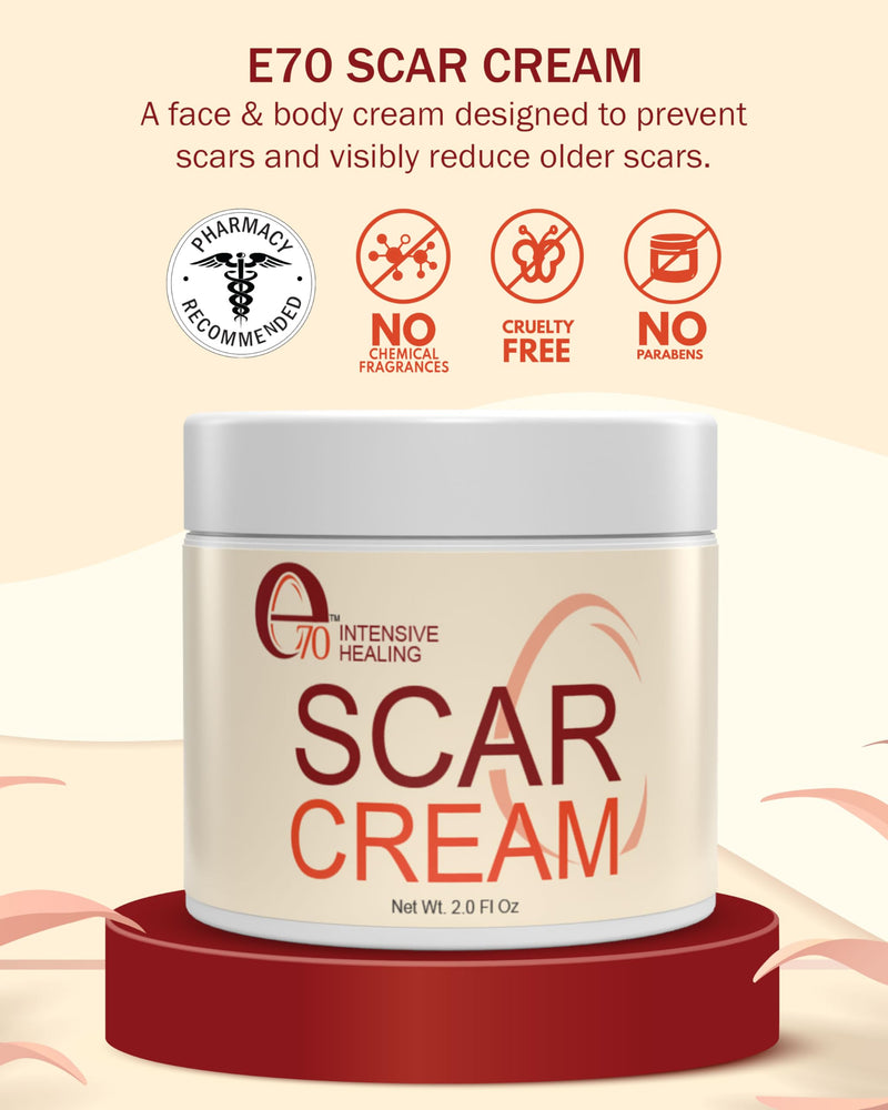 Scar Cream Gel for Surgical Scars Fast Repair C-Section -2.0 Fl Oz , Stretch Marks, Keloids, Burns, Scar Away Cream for Old Scars. Vitamins Full - All Skin Types - Reduce Acne Spots and scar treatment - BeesActive Australia