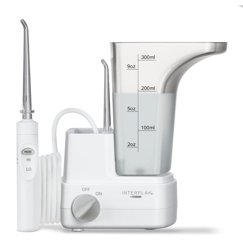 Interplak by Conair Compact Water Flosser, Travel Water Flosser, Battery Operated, Oral Irrigator for Powerful Deep Clean