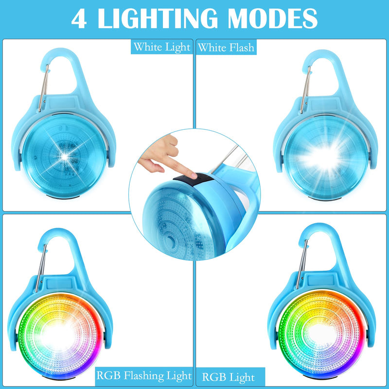 DAWRIS light pendant dog rechargeable (RGB color changing dog light and 4 flashing modes), dog light LED rechargeable, LED flashing light school bag safety light USB rechargeable - BeesActive Australia